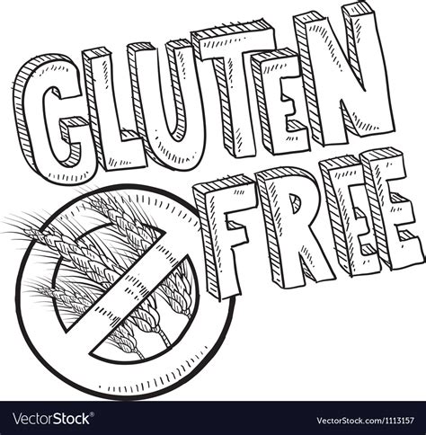 Doodle Gluten Free Royalty Free Vector Image Vectorstock