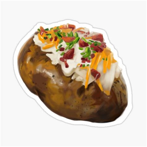 "LOADED BAKED POTATO" Sticker for Sale by choknater | Redbubble