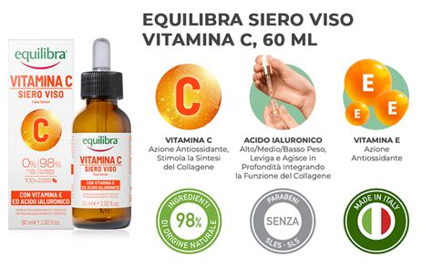 Equilibra Viso Siero Viso Vitamina C Con Vitamina E Acido Ialuronico