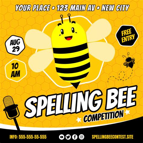 Spelling Bee Contest Banner Template Postermywall