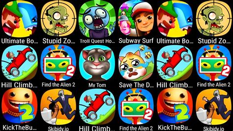 Ultimate Bowmasters Stupid Zombies Troll Quest Subway Surf Hill