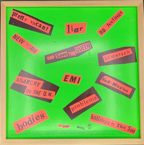 Sex Pistols Never Mind The Bollocks Here S The Sex Pistols Glittered Framed Vintage Record Album