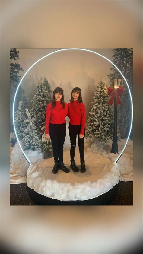 Life Size Snow Globe Photo Backdrop Christmas Outdoor Christmas