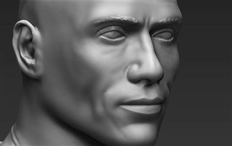 Dwayne Rock Johnson Bust Ready For Full Color 3d Printing 3d Model 3d Printable Cgtrader