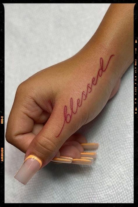 Blessed Cute Hand Tattoos Pretty Hand Tattoos Discreet Tattoos