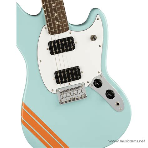 Squier FSR Bullet Mustang HH With Stripes Limited Edition Daphne Blue