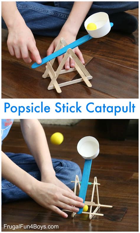 Build A Powerful Popsicle Stick Catapult Frugal Fun For Boys And Girls