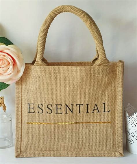 Sac En Toile De Jute Poign Es En Coton Color Es Essential Cr Easy