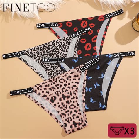 Finetoo Pcs Hot quần lót không viền Cho Phụ Nữ in da báo cạp trễ Của Phụ Nữ Đồ Lót Lụa