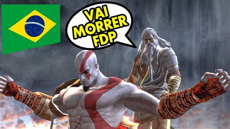 Jogando GOD OF WAR 2 DUBLADO Final Kratos vs Zeus em PORTUGUÊS YouTube