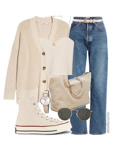 Madewell Lovell Cotton Cardigan Curated On Ltk Beige Cardigan Outfit