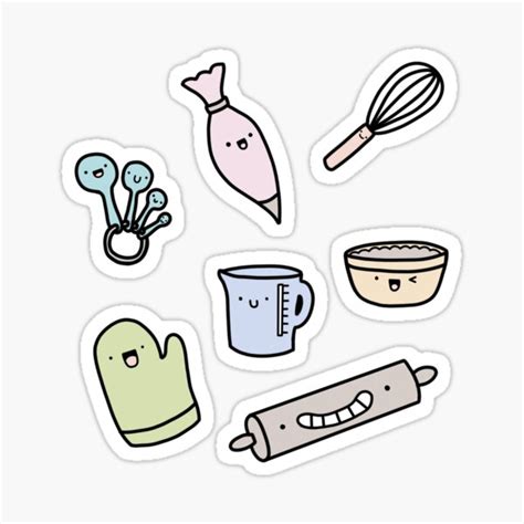 Let S Bake Sticker For Sale By Maddidoodles Redbubble