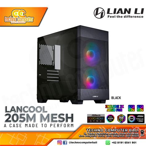 CASING LIAN LI LANCOOL 205M Mesh Black Mid Tower MATX Case Tempered