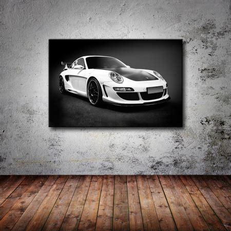 Leinwand Bilder Porsche 911 GT R 3 Schwarz Weiss Kunst EBay