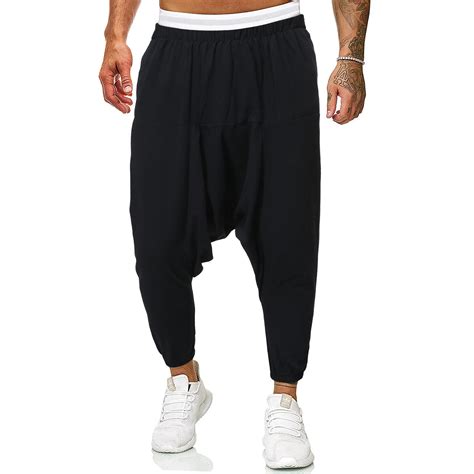 Купить Брюки 2022 Mens Streetwear Cotton Linen Cross Pants Men Baggy