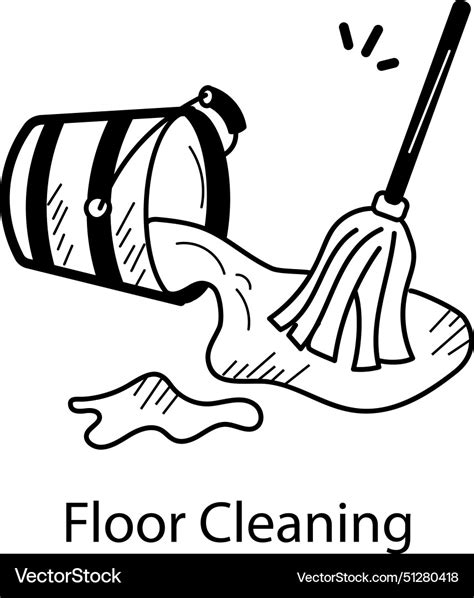 Floor Cleaning Royalty Free Vector Image Vectorstock