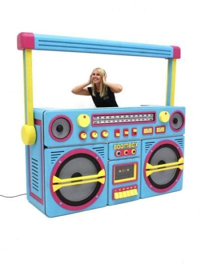 Giant Boombox Prop With Lights Neon Blue Eph Creative Event Prop Hire