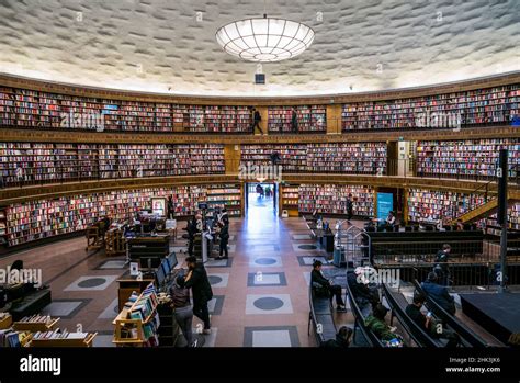 Sweden Stockholm City Library Circular Interior By Architect Erik