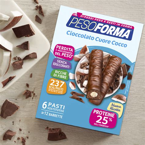 Barrette Al Cioccolato Cuore Cocco Pesoforma