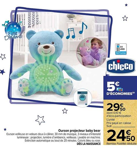 Promo Ourson Projecteur Baby Bear Chicco Chez Carrefour ICatalogue Fr