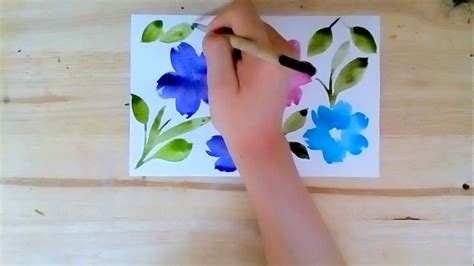 Diy Watercolor Greeting Card Idea Watercolor Tutorial For Beginners