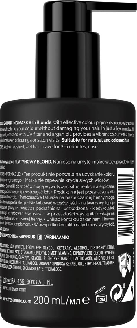 TRESEMMÉ, Colouring Mask, maska koloryzująca do włosów Ash Blonde, 200 ...