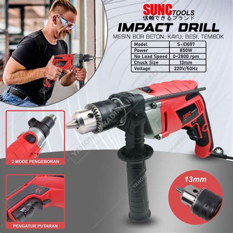 Jual Mesin Bor Tembok Kayu Besi Beton Mm Impact Drill Sunc Tools