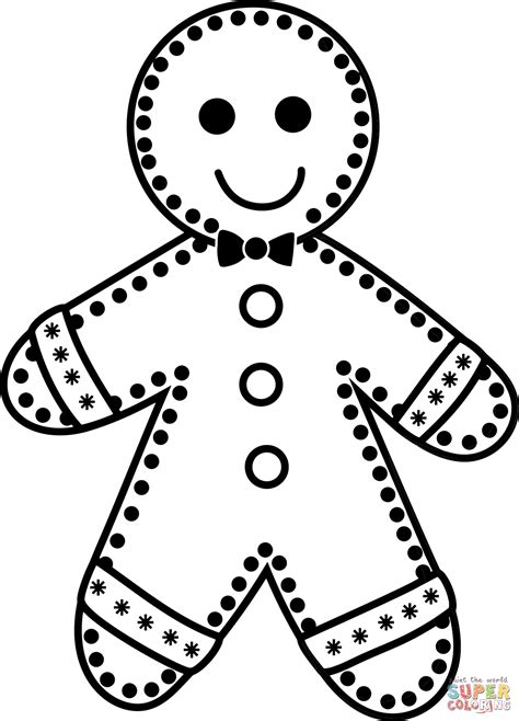 Gingerbread Man Coloring Page Free Printable Coloring Pages