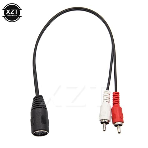 Najnowszy 5 Pin W DIN E Skie Na 2 Z Cze M Skie RCA Adapter