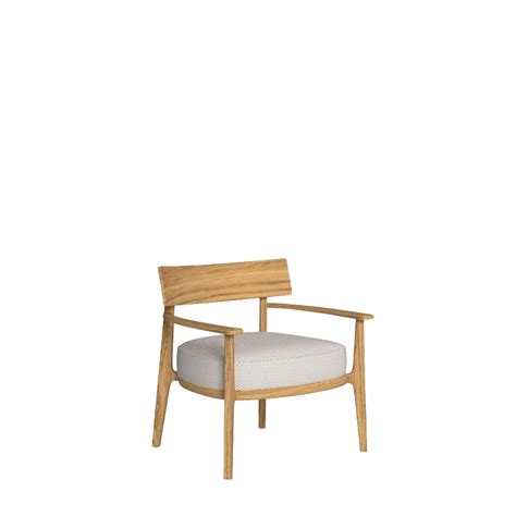 Talenti Poltrona Living Ever Natural Teak White Beige Longho