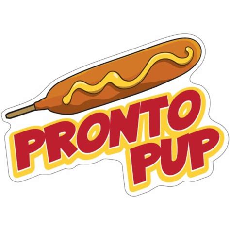 Signmission 8 In Pronto Pup Decal Concession Stand Food Truck Sticker