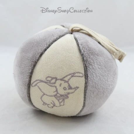 Peluche balle d éveil éléphant NICOTOY Disney Dumbo gris beige 13 c