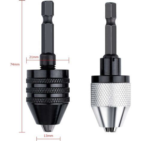 2 pièce 6 35mm 1 4 Keyless Foret Mandrin hexagonale Mandrin sans clé