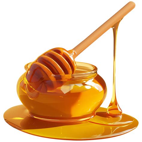 Ai Generated Liquid Honey With Dipper And Glass Bowl 3d Design