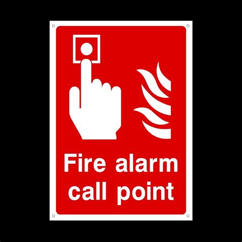 Fire Alarm Call Point Plastic Sign With Pre Drilled Holes Fire