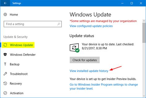 How To View Or Clear Update History In Windows 10 Password Recovery