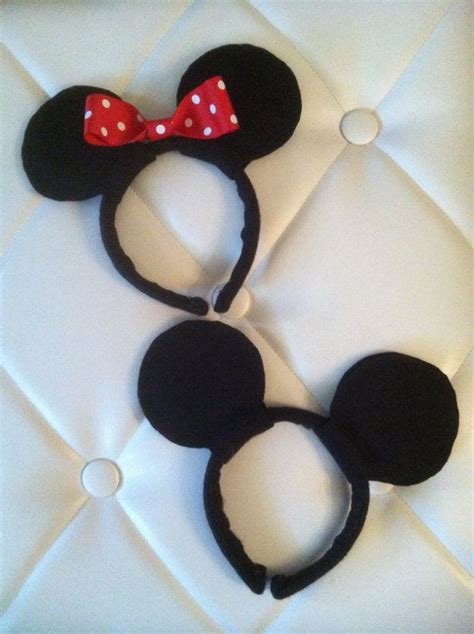 Mickey Or Minnie Inspired Ear Headbands Etsy Ear Headbands Minnie Headbands