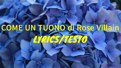 Rose Villain Come Un Tuono Lyrics Testo Youtube