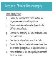 Bio20 09 Physical Oceanography Color Pdf Lecture 9 Physical