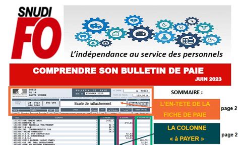 Plan Des Formations Syndicales Stages Syndicaux 2023 2024 SNUDI FO 86