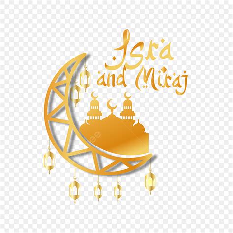 Islamic Isra Miraj Vector Hd Images Gold Islamic Religion Isra And