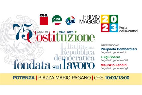 Primo Maggio A Potenza Dedicato Ai 75 Anni Della Costituzione