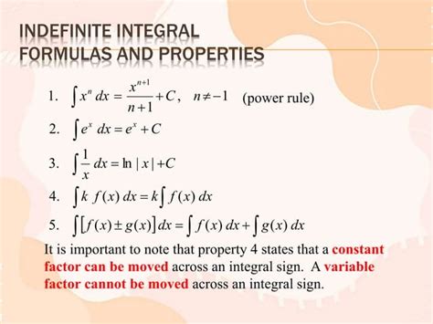 Antiderivative And Indefinite Integrals Ppt