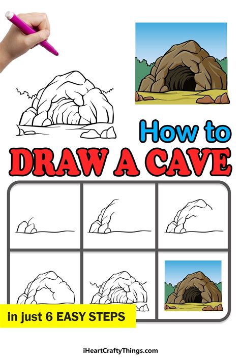 How To Draw A Cave A Step By Step Guide Art Drawings For Kids Easy