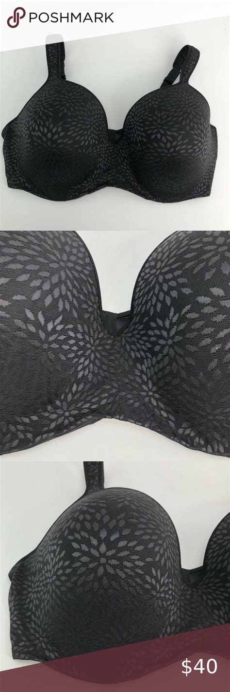 Black Playtex 44dd Bra Underwire Lightly Padded Euc Playtex Bras