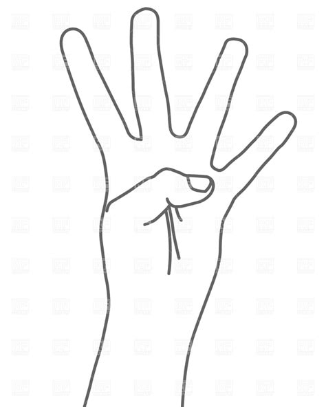 Four fingers clipart - Clipground