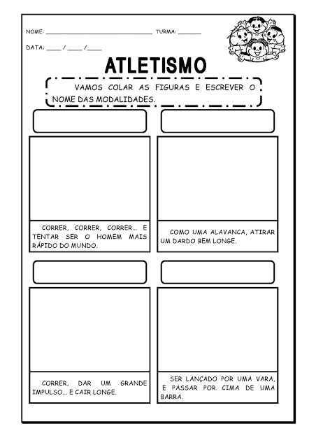 Atletismo 5º ano B worksheet Descubra a emoção do jogo no bet