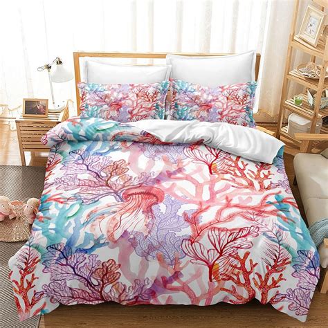 Duvet Cover Set Beach Themed Bedding Sets Super Soft Coastal Bedding Ocean Theme Bedding With