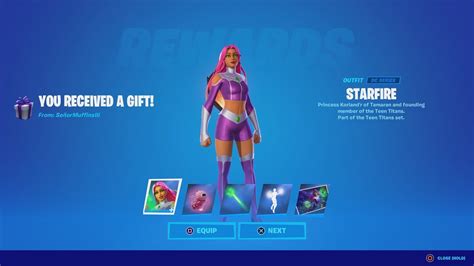 New Starfire Skin Bundle Teen Titans X Fortnite Youtube