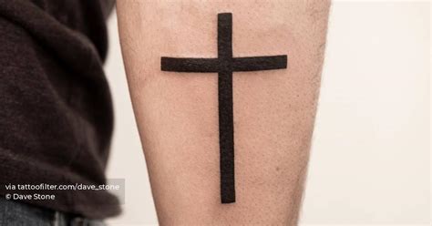 Minimalistic Cross Tattoo Done On The Forearm